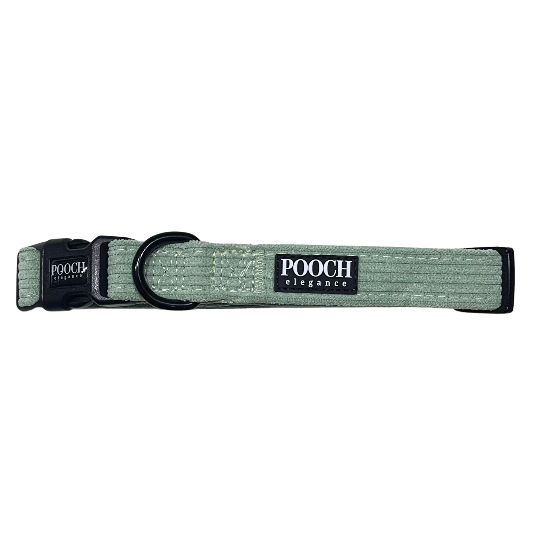 Corduroy Dog Collar - Green Mist