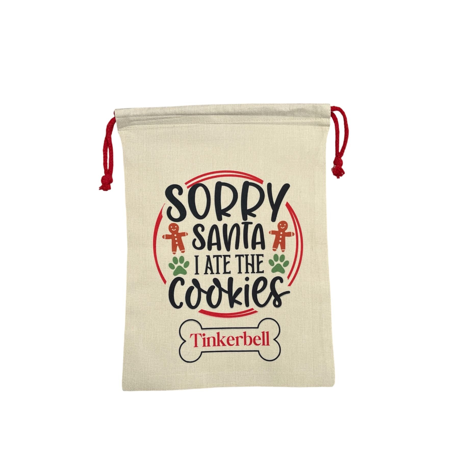 Christmas Personalised - Sorry Santa I Ate The Cookies Dog Santa Sack