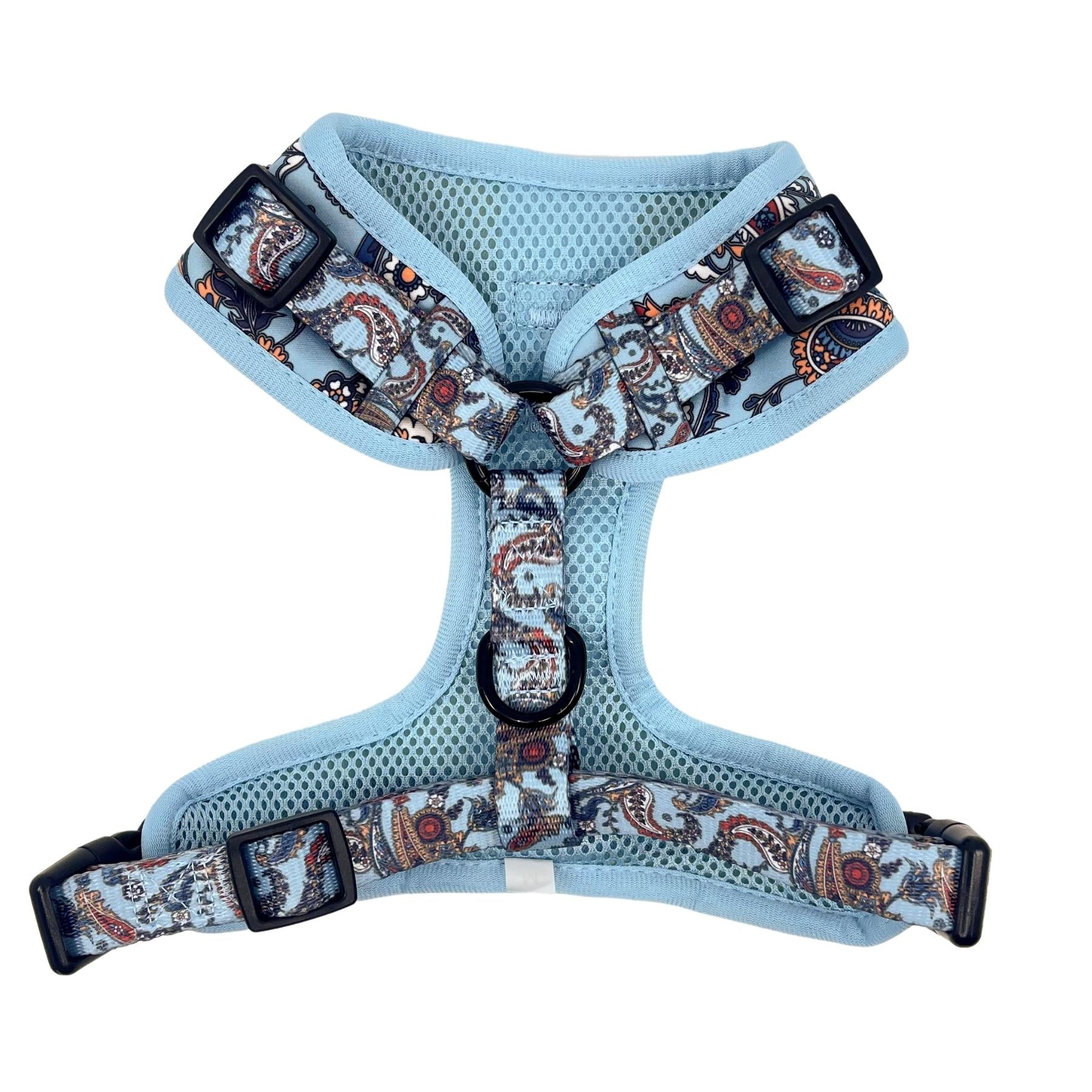 Paisley Blues Adjustable Dog Harness - Pooch Elegance