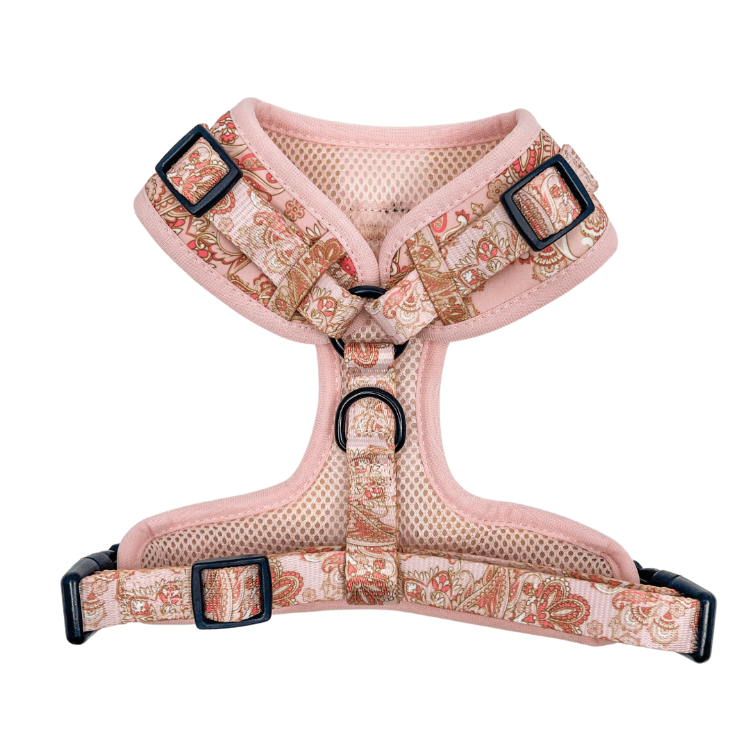 Paisley Blush Adjustable Harness - Pooch Elegance