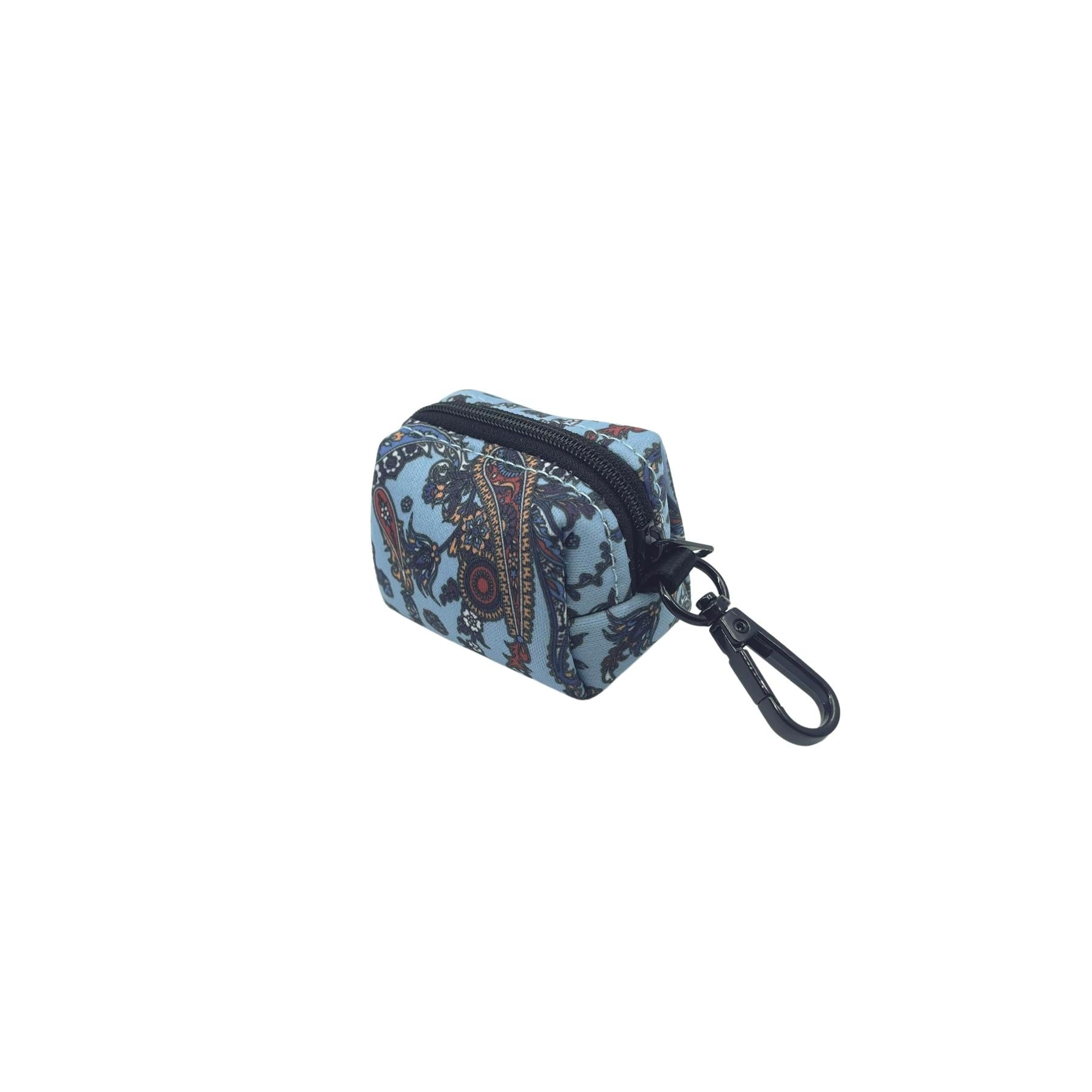 Paisley Blues Poop Bag Holder - Pooch Elegance